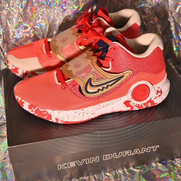 Nike KD Trey 5 X: University Red Metallic Gold main image 9